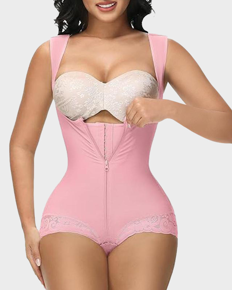 Seamless Zip-Front Full Body Corset Shaper - Volutto
