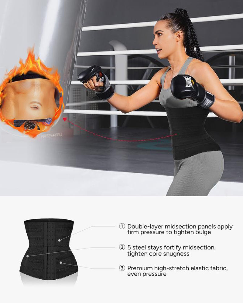 Segmented Waist Trainer Corset With Steel Bones