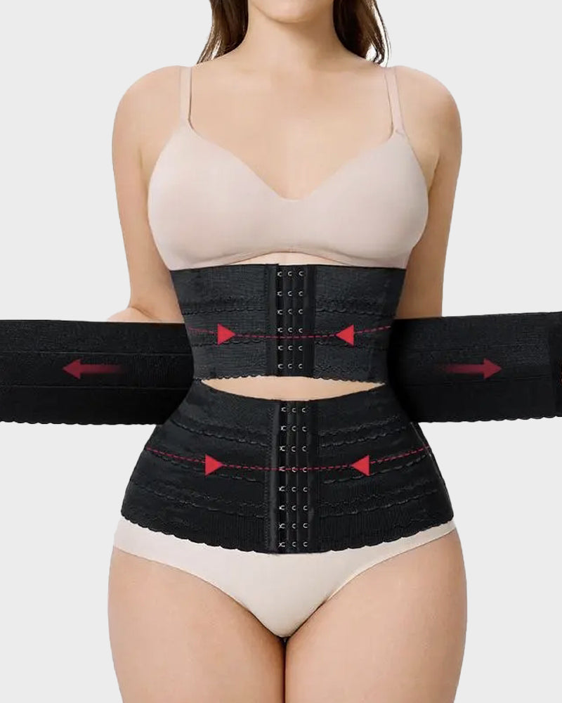 Segmented Waist Trainer Corset With Steel Bones - Volutto