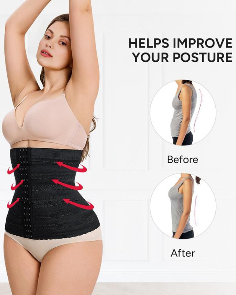 Segmented Waist Trainer Corset With Steel Bones - Volutto