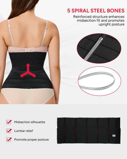 Segmented Waist Trainer Corset With Steel Bones - Volutto