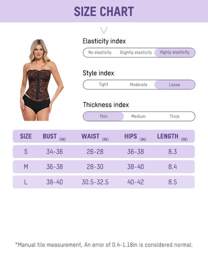 Sexy Leopard Shaping Corset Top With Tummy Control - Volutto