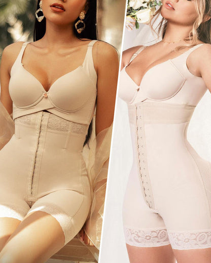 Tummy Control Shapewear for Women Fajas Colombianas Body Shaper Shorts with Zipper Crotch - Volutto