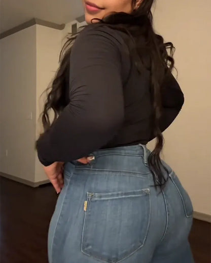 Mesh Tummy Tuck Body Triangle Shapewear - Volutto