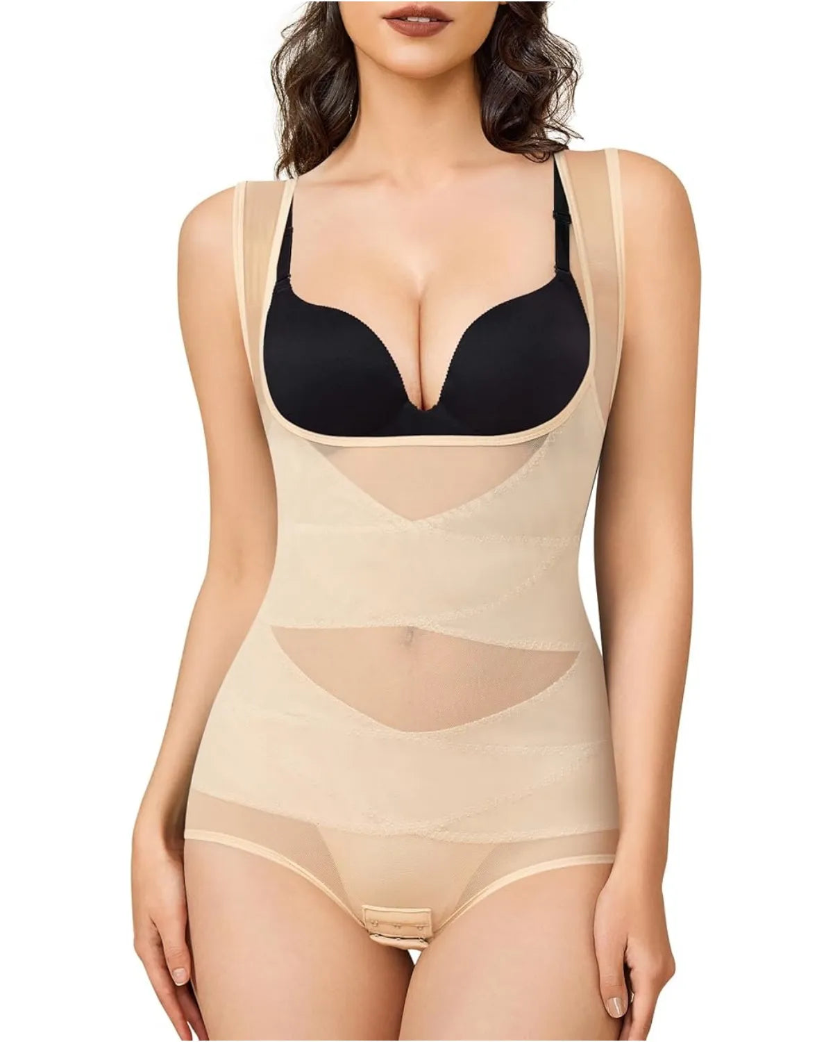 Mesh Tummy Tuck Body Triangle Shapewear - Volutto