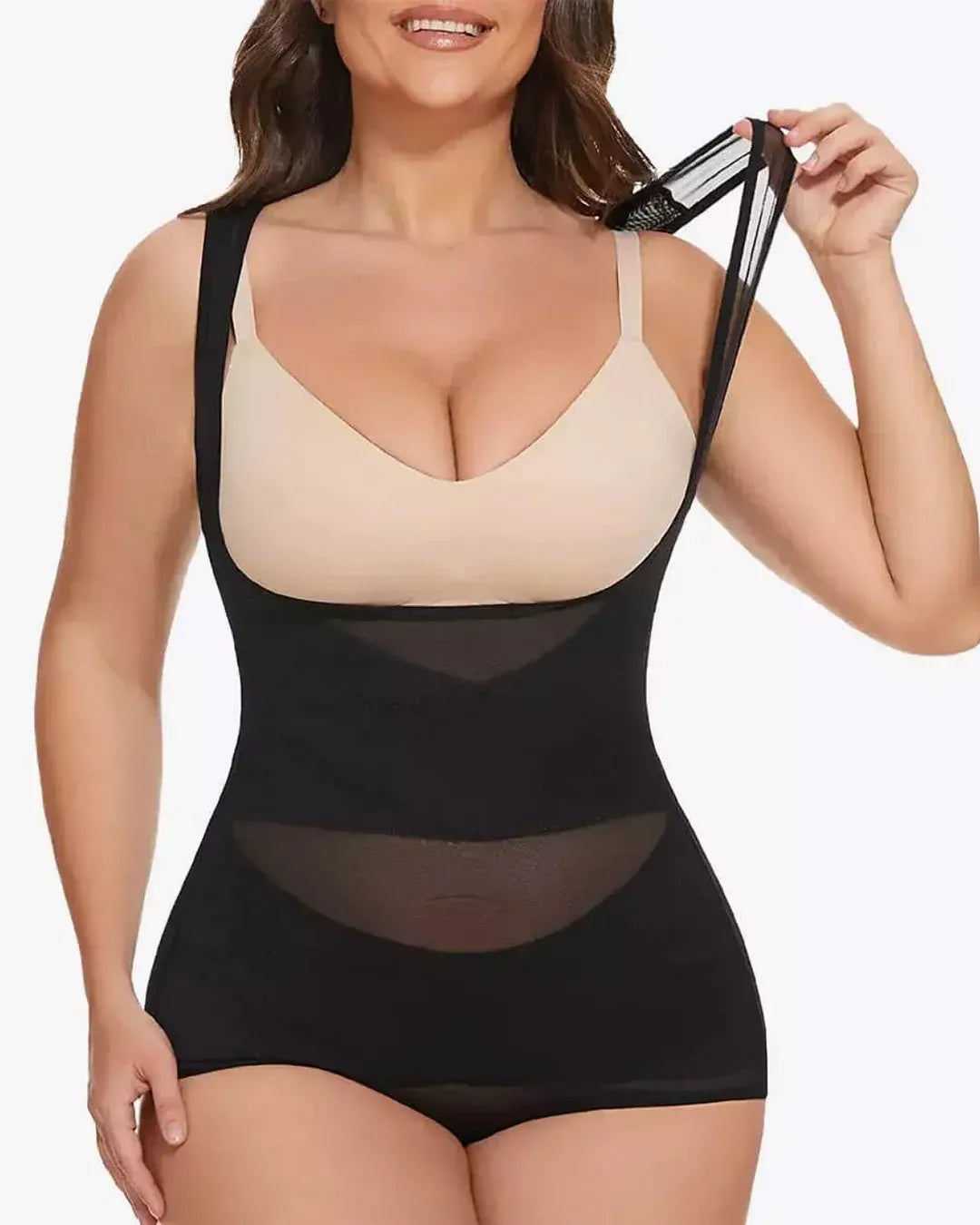 Mesh Tummy Tuck Body Triangle Shapewear - Volutto