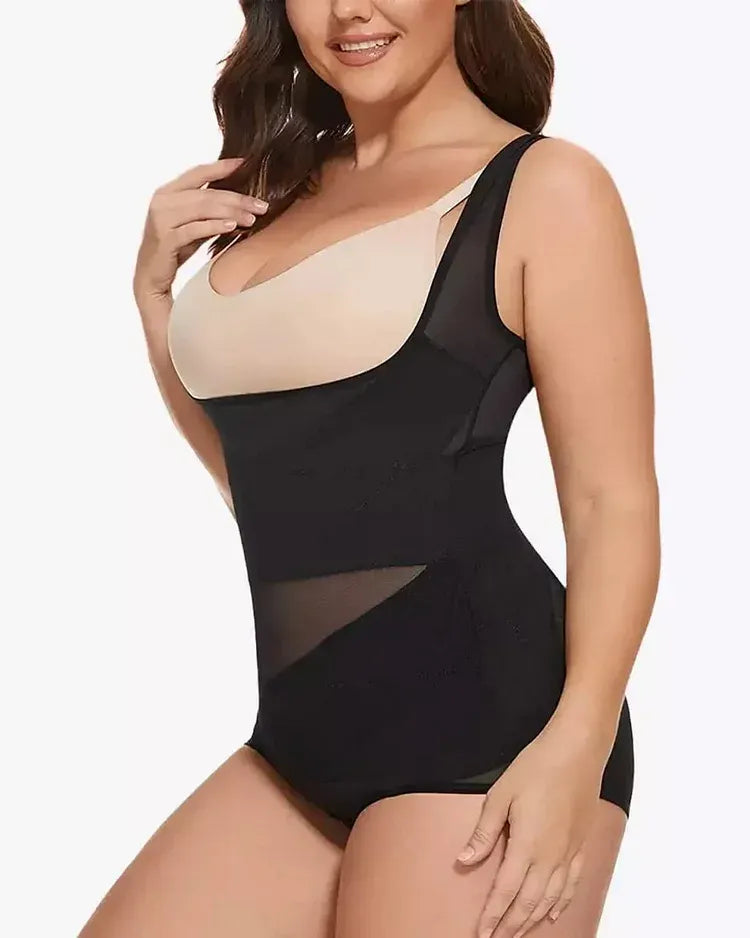 Mesh Tummy Tuck Body Triangle Shapewear - Volutto