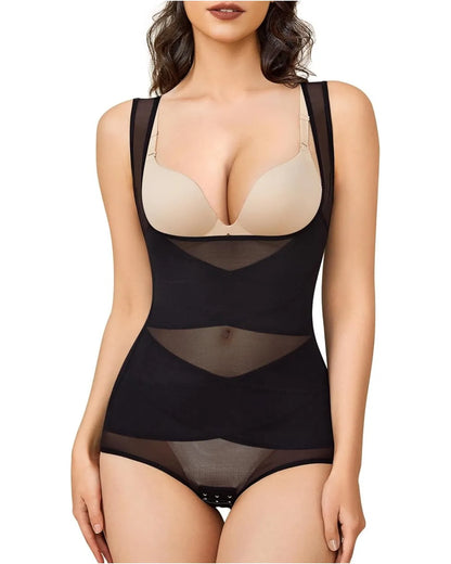 Mesh Tummy Tuck Body Triangle Shapewear - Volutto