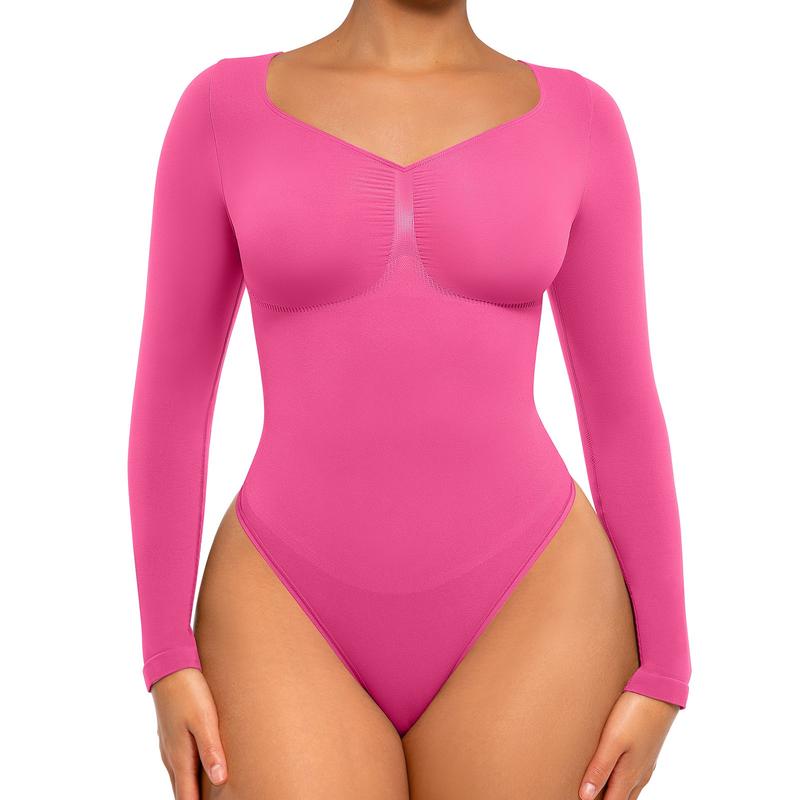 Long Sleeve Shaping Bodysuit - Volutto
