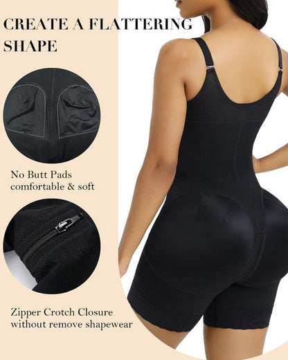 Tummy Control Butt Lifter Shaper with Zipper Crotch - Volutto