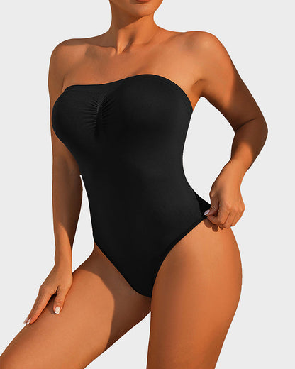 Strapless Tummy Control Sculpting Bodysuit - Volutto