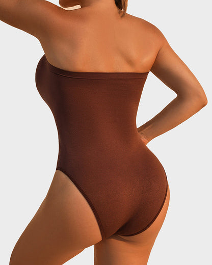 Strapless Tummy Control Sculpting Bodysuit - Volutto