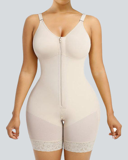 Tummy Control Butt Lifter Shaper with Zipper Crotch - Volutto